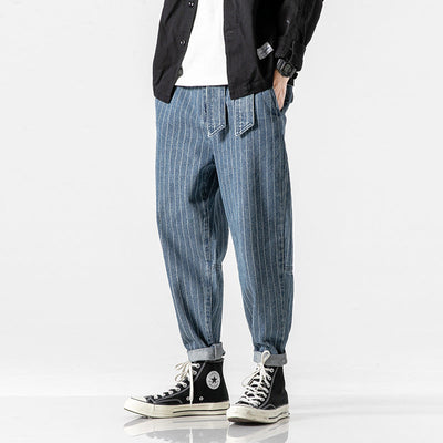 Haruto | Japanese Denim Striped Trousers