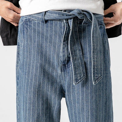 Haruto | Japanese Denim Striped Trousers