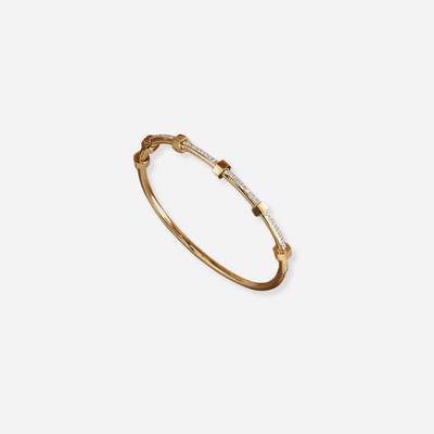 Madison Bright Gold-Coloured Bracelet with Moissanite Coating