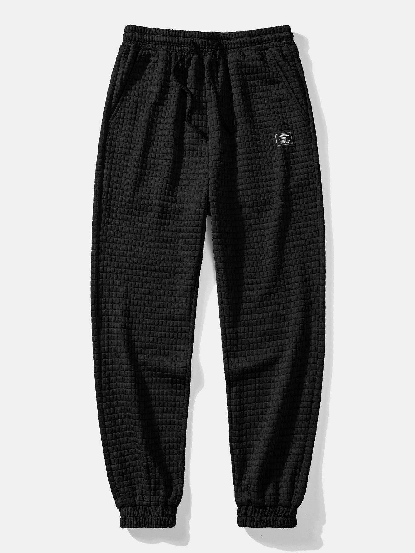 Quilted Waffle Jacquard Overshirt & Drawstring Waffle Jogger Pants