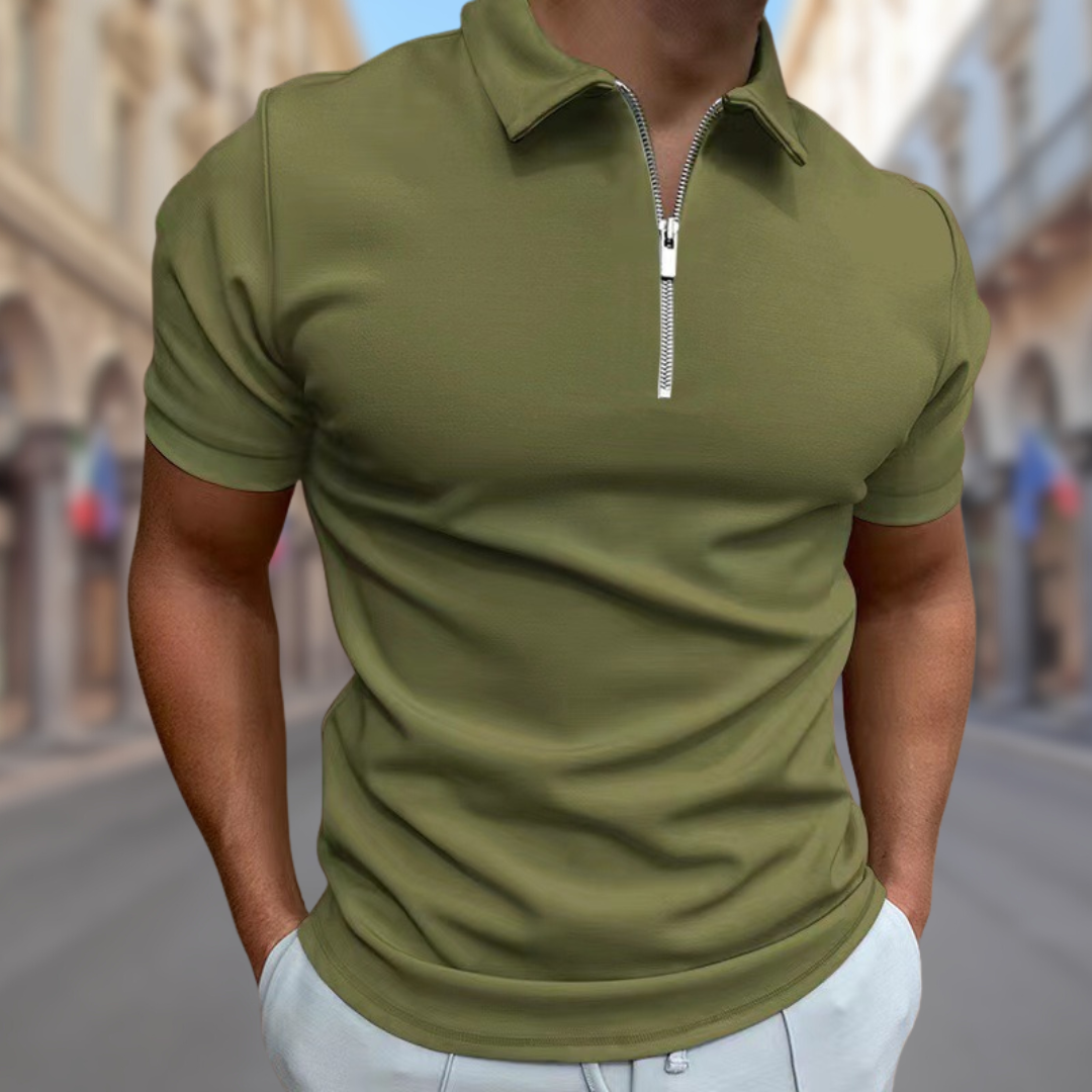 Eryk™ - Summer Polo Shirt with Zipper Closure