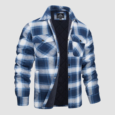 Versatile Design Checked Bomber Jacket