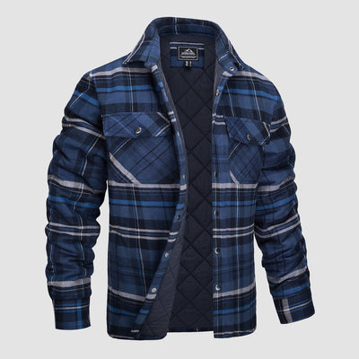 Versatile Design Checked Bomber Jacket