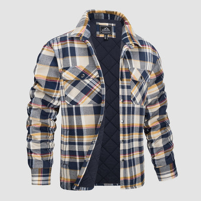 Versatile Design Checked Bomber Jacket