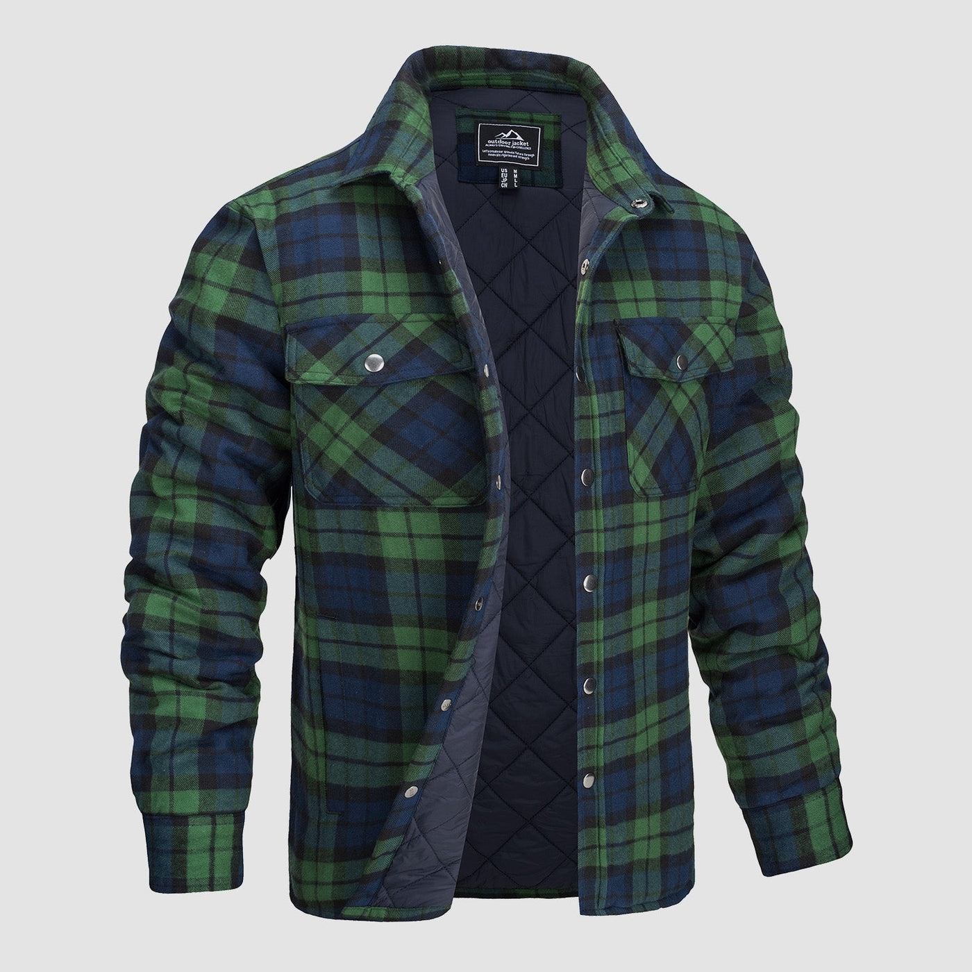 Versatile Design Checked Bomber Jacket