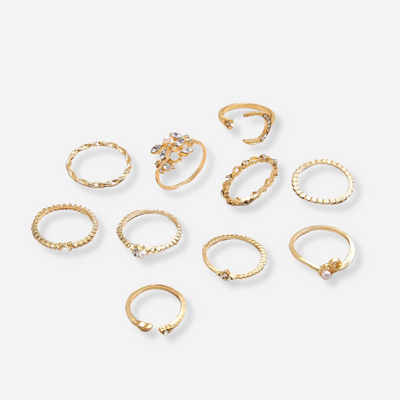 Milly Bohemian Set of 10 Rings