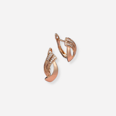 Paris Elegant Rose Gold Earrings