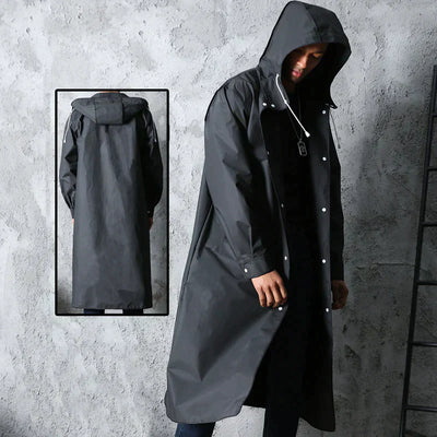 Men's Black Raincoat