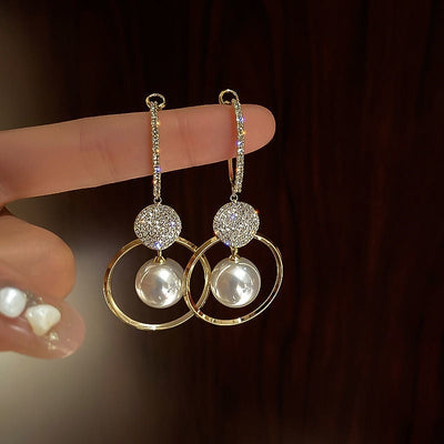 Zerra Luxe Earrings with Cultured Pearls and Zirconias