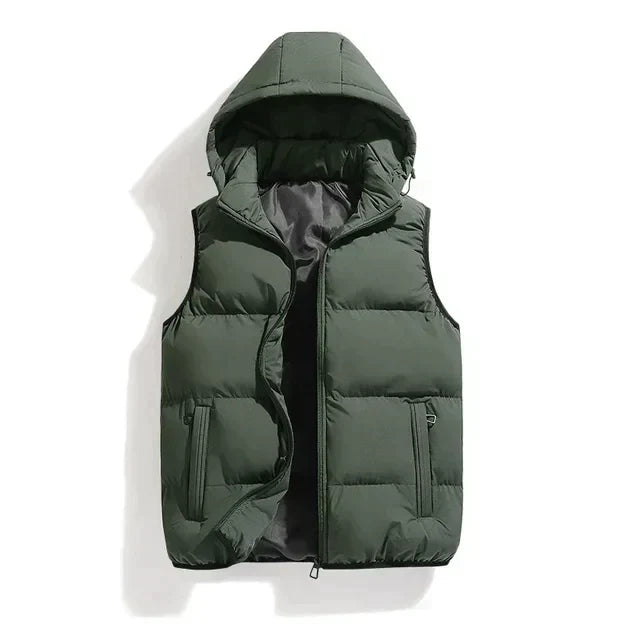 Men's Gilet with Detachable Hood