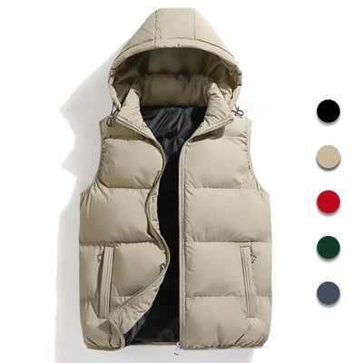 Men's Gilet with Detachable Hood