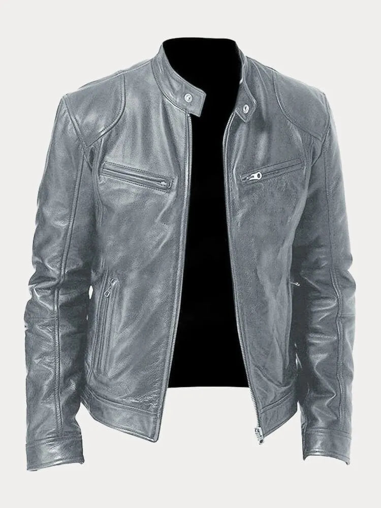 Owen™ - Stylish Casual Vegan Leather Jacket