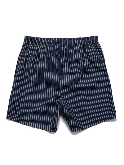 Linen Look Cotton Button Up Shirt & Striped Print Swim Shorts