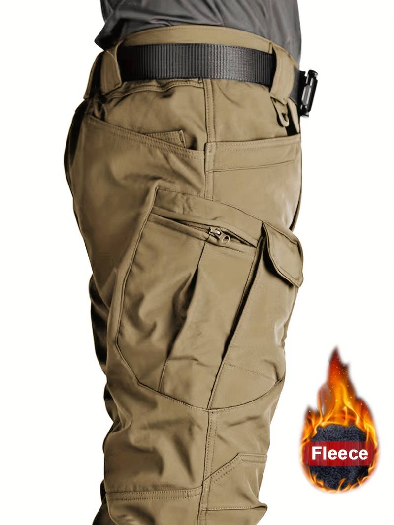 Men's Warm Fleece-Lined Tactical Pants