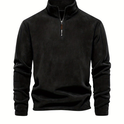 Men's Corduroy Zip-Up Sweatshirt Pullover