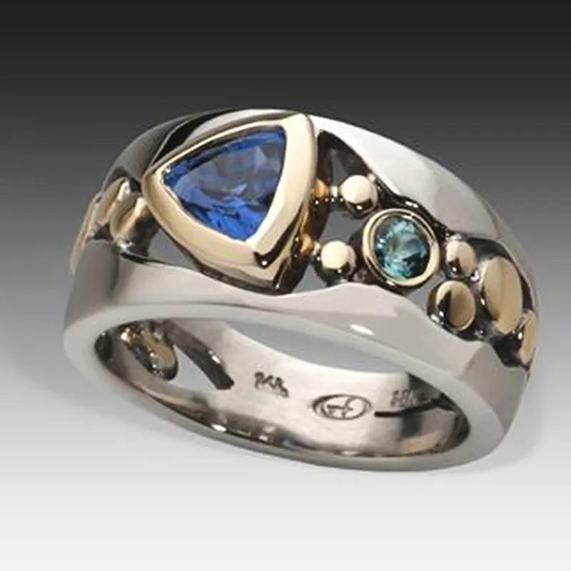 Sienna Vintage Blue Crystal Ring