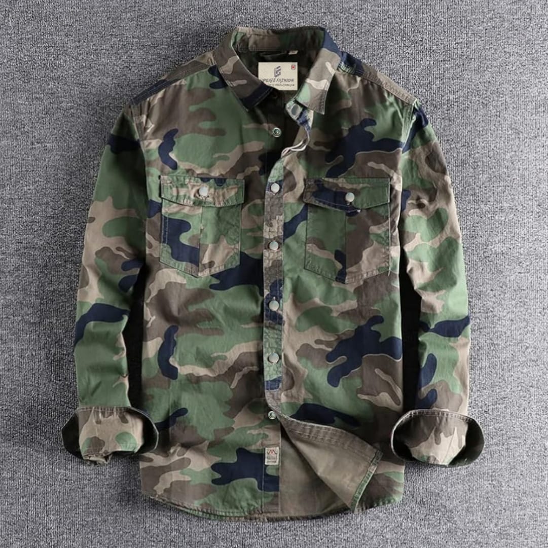 Caleb™ - Stylish Camouflage Retro Canvas Jacket