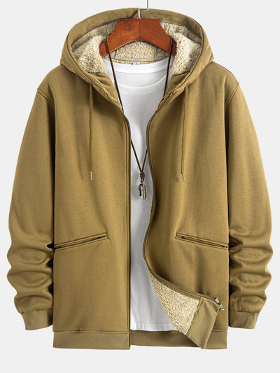 Teddy Lined Zip Up Hoodie