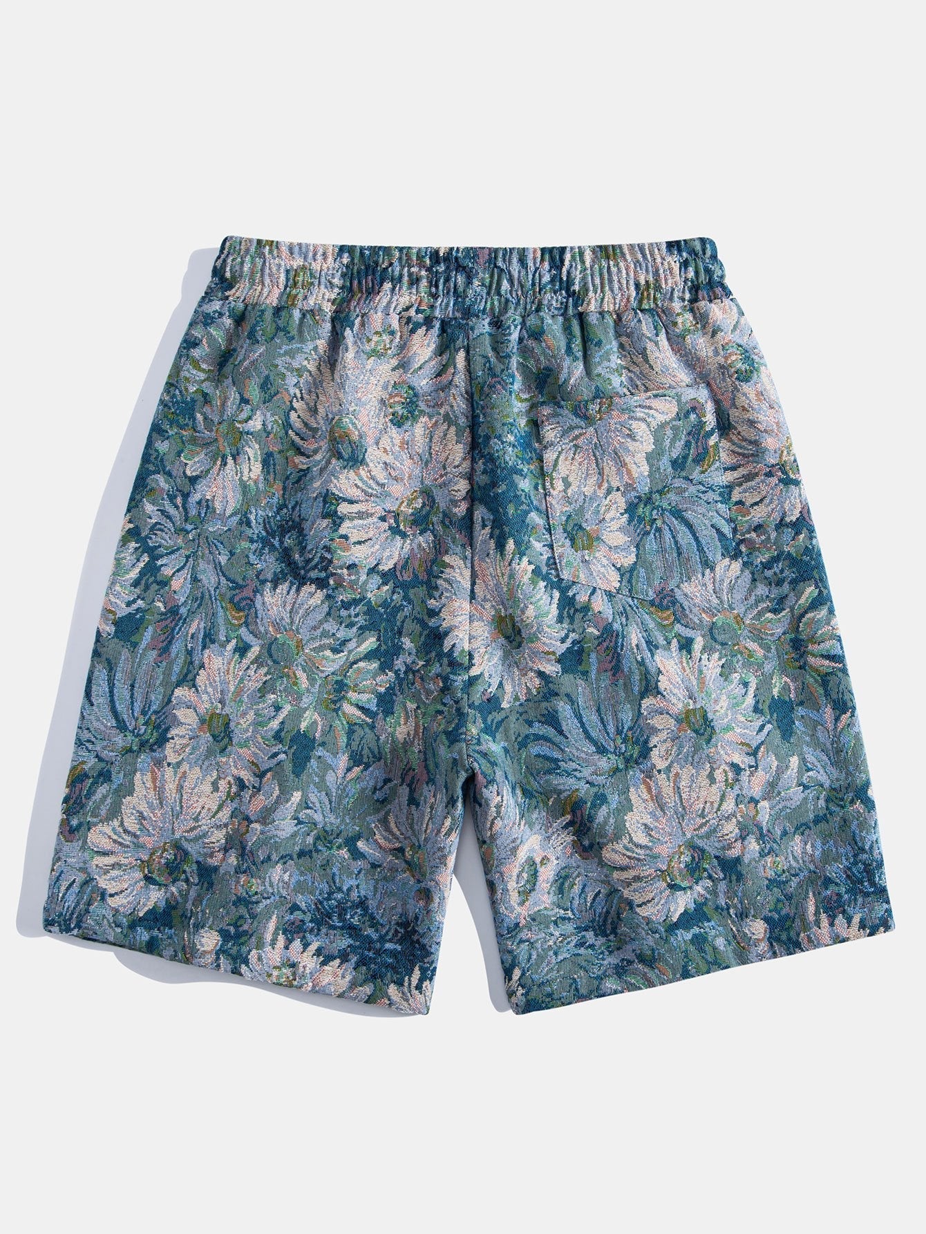 Painted Floral Jacquard Cuban Shirt & Shorts