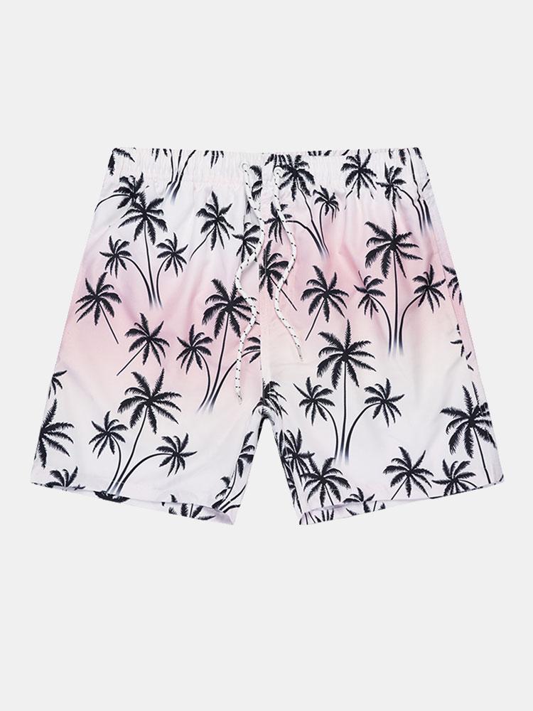 Palm Tree Print T-shirt & Palm Tree Print Swim Shorts