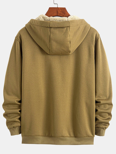 Teddy Lined Zip Up Hoodie