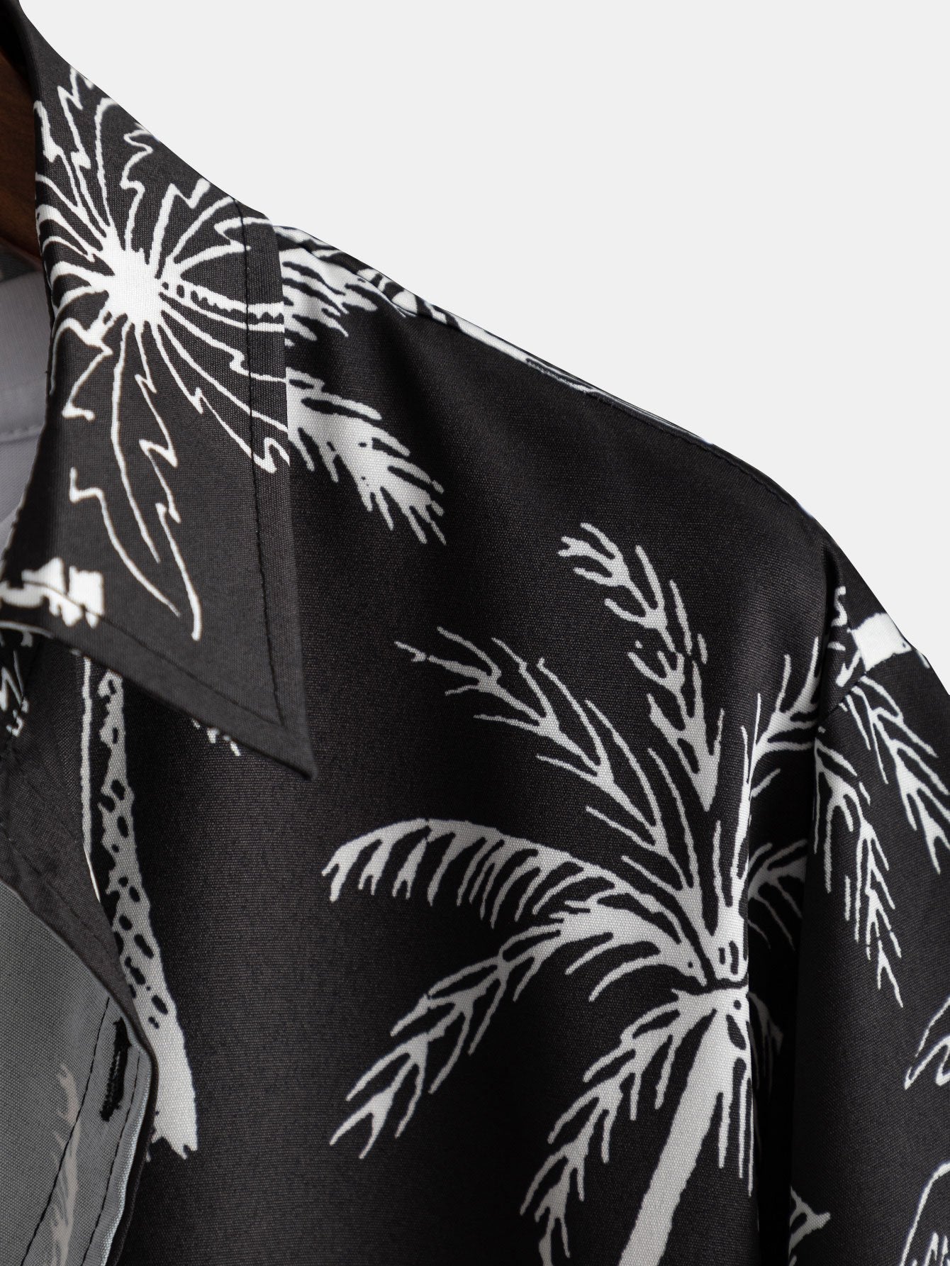 Palm Tree Print Button Up Shirt & Swim Shorts