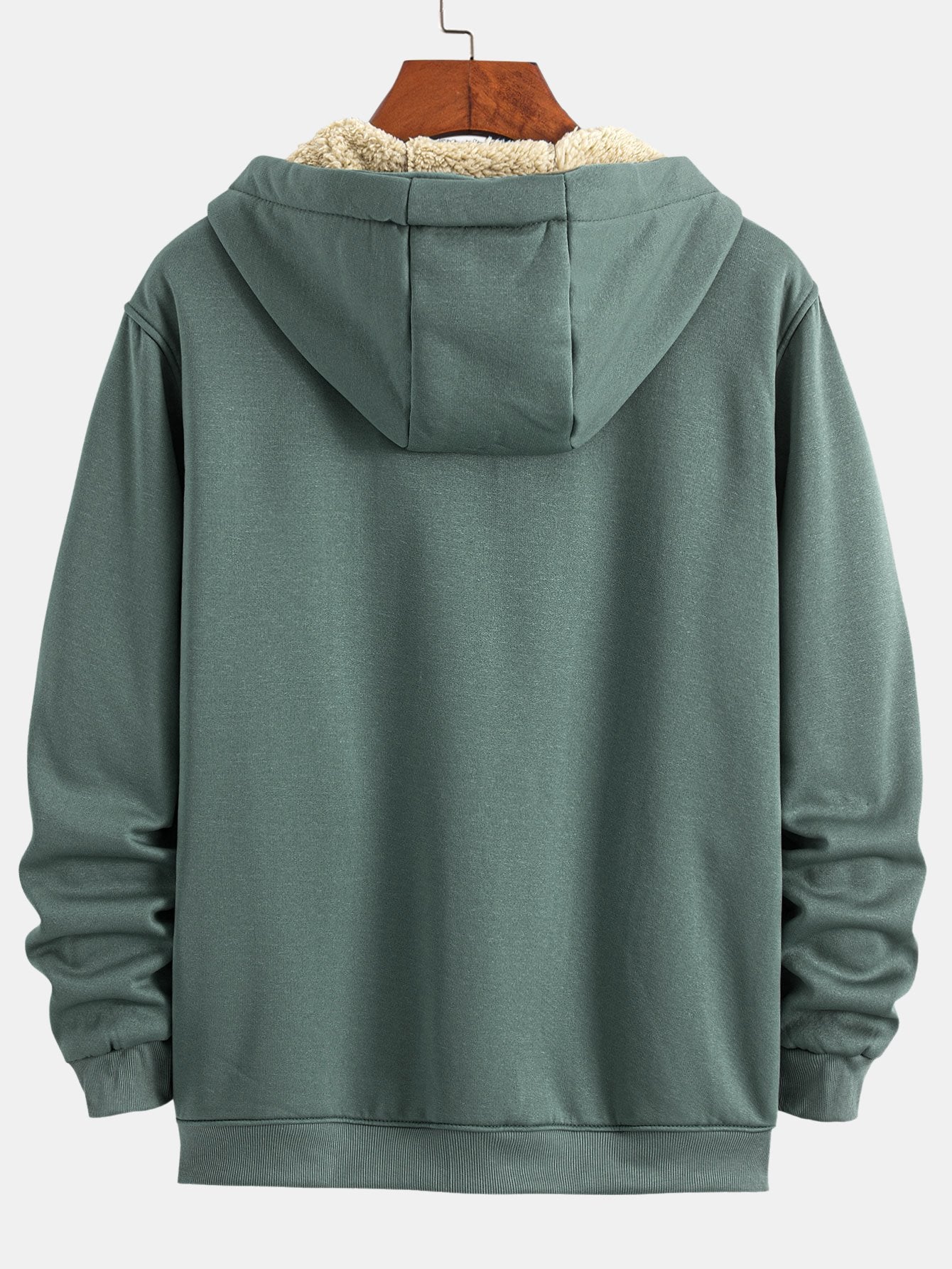 Teddy Lined Zip Up Hoodie