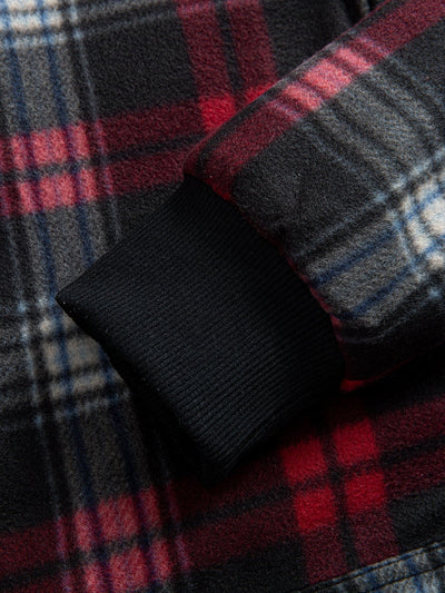 Teddy Fleece Lined Flannel Hoodie