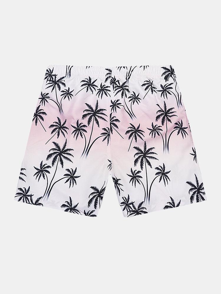 Palm Tree Print T-shirt & Palm Tree Print Swim Shorts