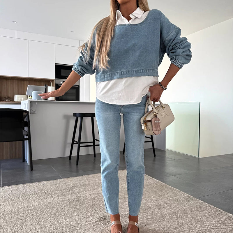 Women’s Two-Piece Denim Set